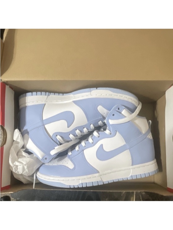 Nike Shoes - Nike Dunk High in Baby Blue and White